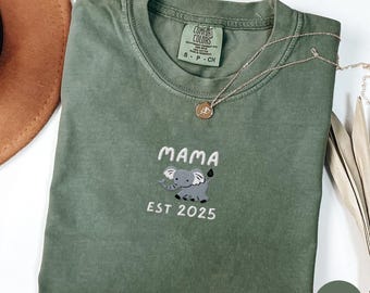 Elephant Birthday Family Shirts, Custom Mama Dada Embroidery, Matching Safari Party Outfit, Personalized Date Sweatshirt
