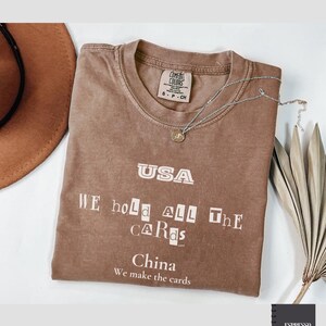 We Hold All The Cards, Subtle Anti Trump Shirt, Comfort Colors Shirt, Resist Shirt, Democrat Shirt, Political Shirt, Tariffs Shirt, China