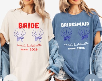 Custom Last Splash Bachelorette Shirts, Mermaid Bride Tee, Coastal Seashell Bridal Party Outfit, Beach Bachelorette, Comfort Colors