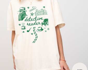 Custom Detective Reader Shirt, Comfort Colors, Bookish Sweatshirt, Who Done It Book Shirt
