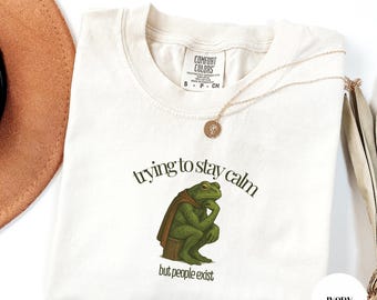 Medieval Frog Comfort Colors Shirt, Funny Sarcastic Tee