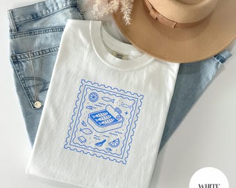 Sardines Stamp Marine Shirt Comfort Colors Shirt, Tin Fish 90s 2000s Shirt Ocean Trendy Graphic Tshirt Summer Coastal Fisherman Aesthetic