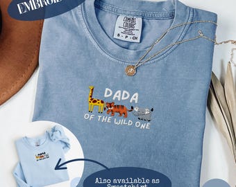 Embroidered Mama of Wild One Shirt, Safari Birthday, Matching Family Shirts