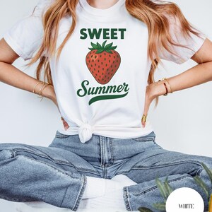 Sweet Summer Shirt, Comfort Colors Shirt, Watercolor Strawberry Shirt, 2000s vibe, Summer Shirt, Fruit Shirt