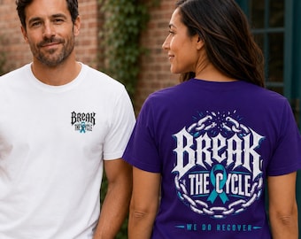 Break the Cycle Recovery Shirt, We Do Recover T-Shirt, Sobriety Gift, Addiction Recovery Tee, NA AA Recovery Clothing