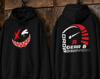 Drop A Zahnrad Sweatshirt, Racing inspiriert Hoodie, Geschenk für Auto-Enthusiasten, Motorsportbekleidung, gemütliches Zahnradheads Kapuzen-Sweatshirt, Unisex Hoodie