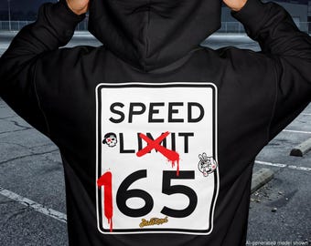 No Speed Limit 165 Hoodie, Motorcycle Rider Hoodie, Racing Bike Hoodie, Gift for Riders, Street Rebel Hoodie