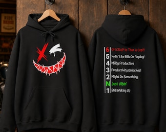 1 Down 5 Up Motorcycle Hoodie | Rider Mindset Pullover | Biker Humor Sweatshirt | Street Ride Lifestyle Hoodie | Unisex