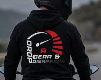 Sudadera Drop A Gear, sudadera con capucha inspirada en las carreras, regalo para entusiastas de los coches, ropa de deportes de motor, sudadera con capucha cómoda para amantes de los coches, sudadera con capucha unisex