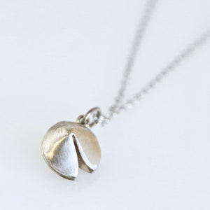 Fortune Cookie Silver Necklace image 2