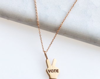 VOTE Rose Gold Necklace