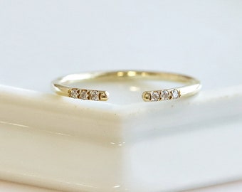 Diamond Open Gold Ring