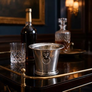 Silverplated Lion Champagne Bucket - Etsy