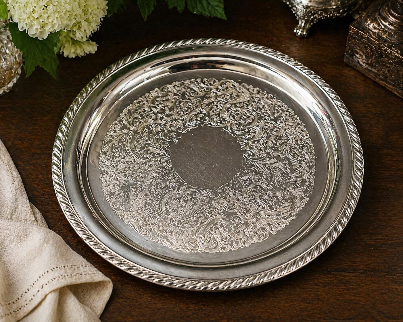 Oneida Usa Silver Platter - Etsy