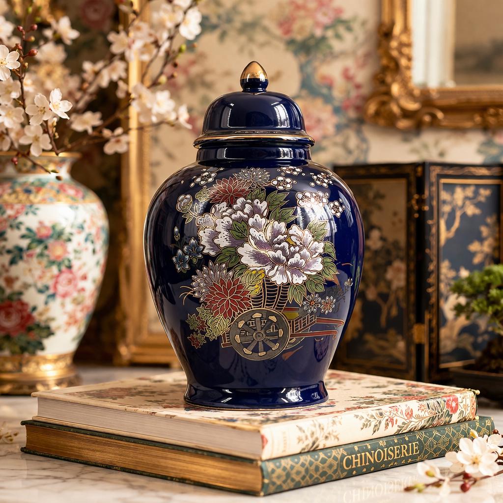 Japanese Cobalt Blue Ginger Jar - Etsy