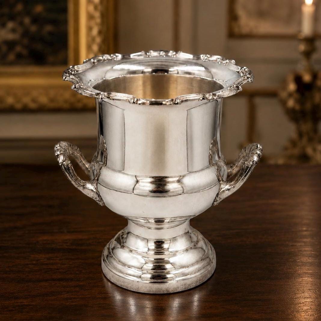 Vintage Silver Plated Wine Cooler - Etsy