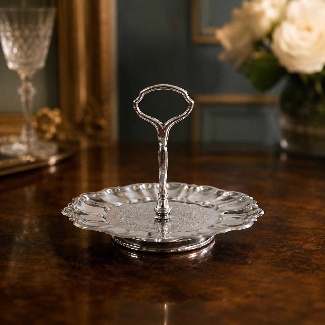 Vintage Chrome Metal Plated Tray - Etsy