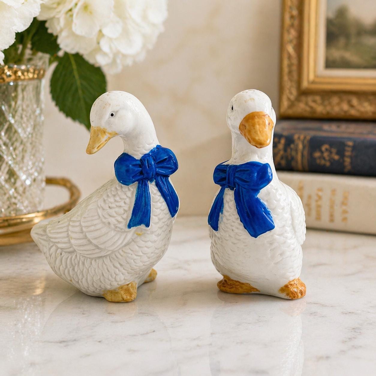 Vintage Ceramic Goose Figurine - Etsy