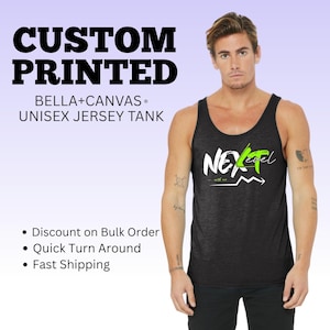 Custom Tank Top, Personalized Sports Team Logo Tank Top, Custom Text Unisex Tank Top, Custom Bachelorette Racerback Tank, Your Photo Tank