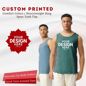 Custom Text Tank Top For Men & Women, Personalized Printed Photo Racerback Tank Top, Custom Design Tank, Your Logo Here Tanks, Gym Tank Top