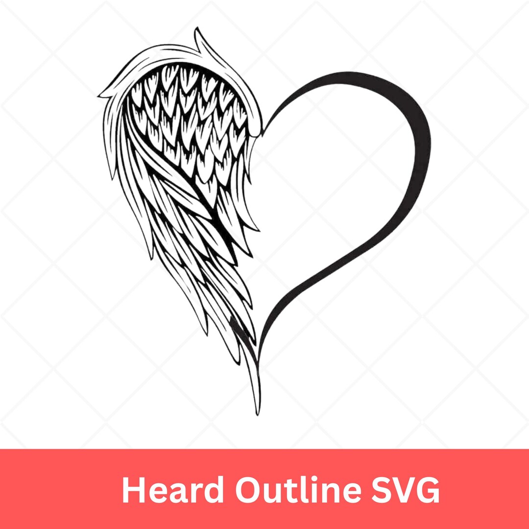 Heart Outline SVG | Minimal Heart SVG Cut File for Cricut & Silhouette ...