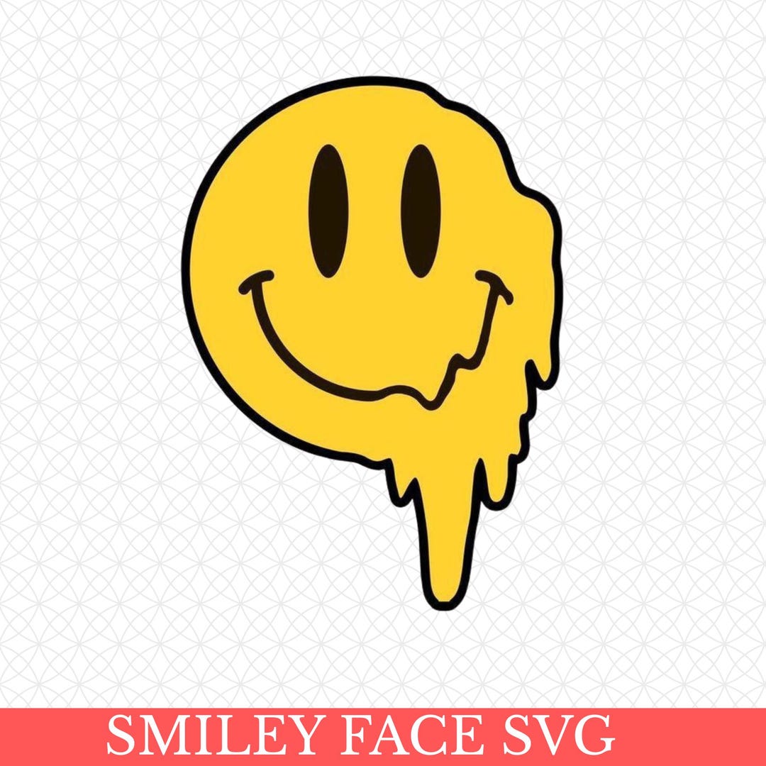 Happy Smiley Face SVG PNG | Retro Positive Vibes Design | Cute Digital ...