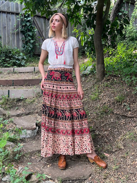 Vintage indian cotton skirt - Gem Vintage indian cotton skirt - Gem