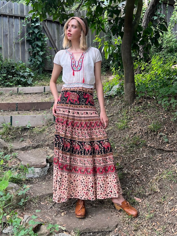 vintage indian maxi skirt - Gem