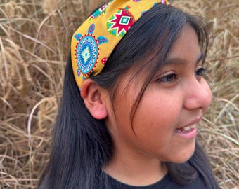 Turtle Island Headband | Native Made Cotton Headband