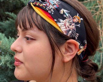 Powwow Fancy Dancer Headband |  Handmade Cotton Comfort | Native Made |