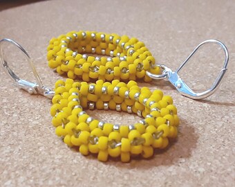 Yellow Teardrop Earrings