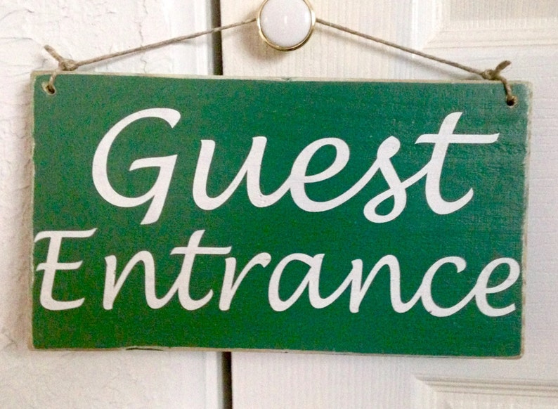 10x6 Guest Entrance Custom Wood Sign Suite Cottage Bed Etsy