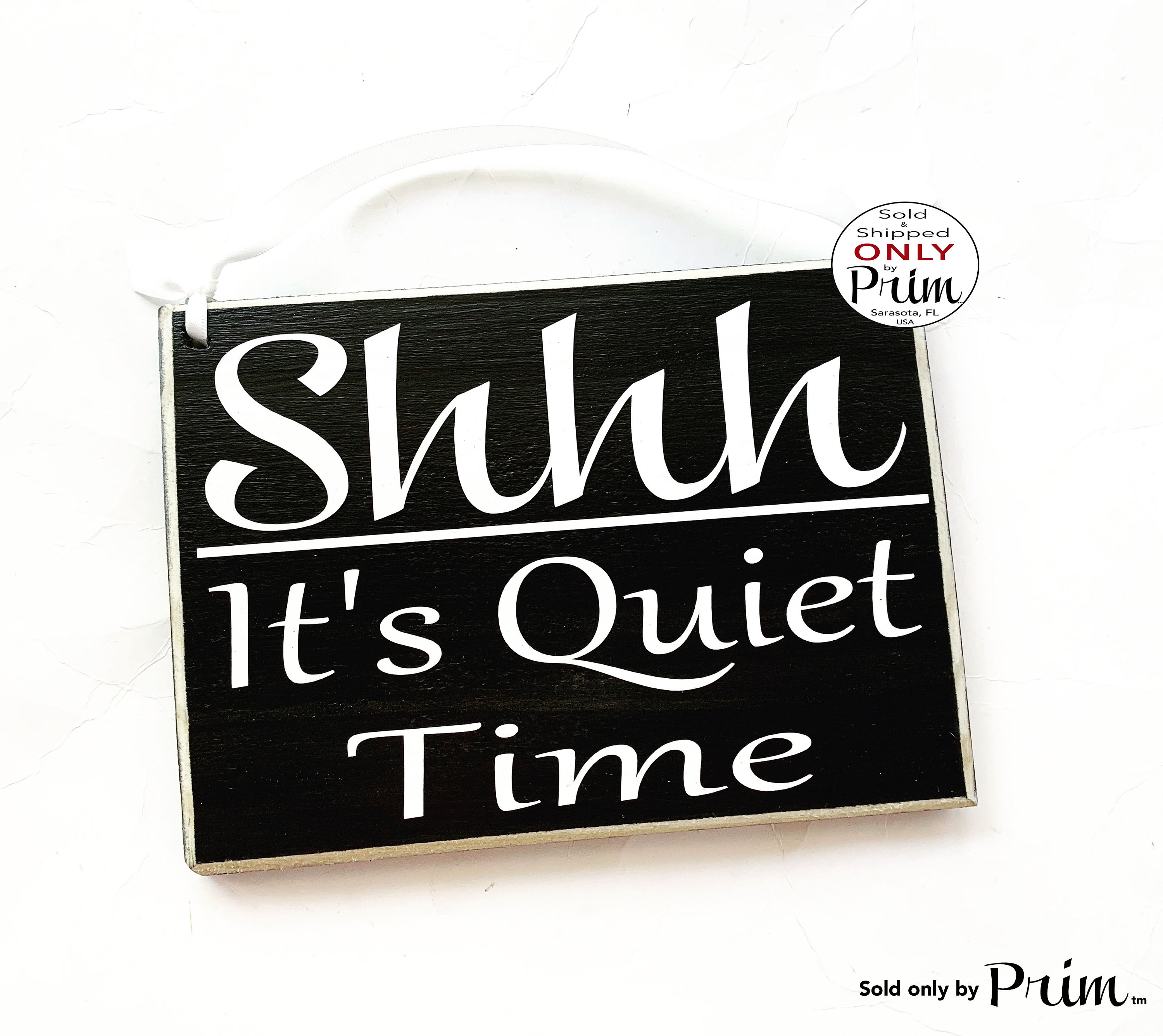 8x6 Shhh It's Quiet Time Custom Wood Sign Silent Soft Etsy
