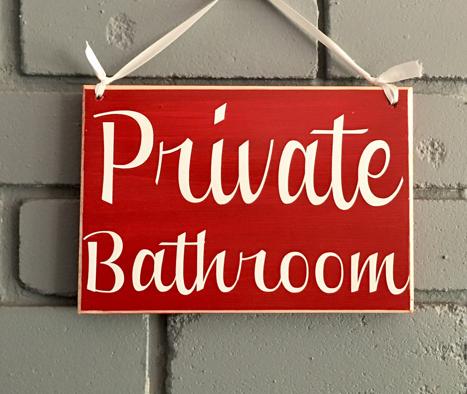 Private Bathroom Custom Wood Sign 8x6 Bathroom Restroom Etsy