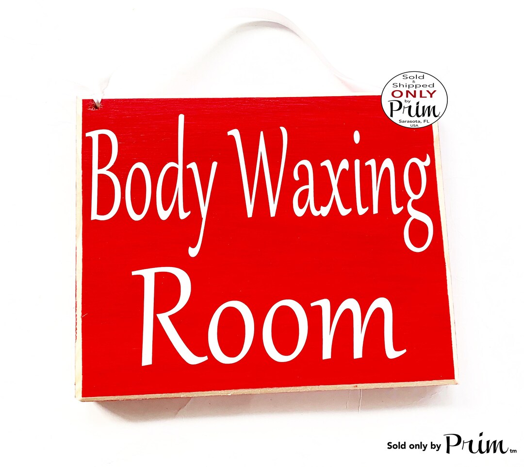 8x8 Body Waxing Room Custom Wood Sign | Spa Treatment in Session ...
