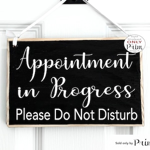 8x6 Appointment In Progress Please Do Not Disturb Custom Wood Sign Exam Room In Use In Session Treatment Therapy Service Office Door Plaque
