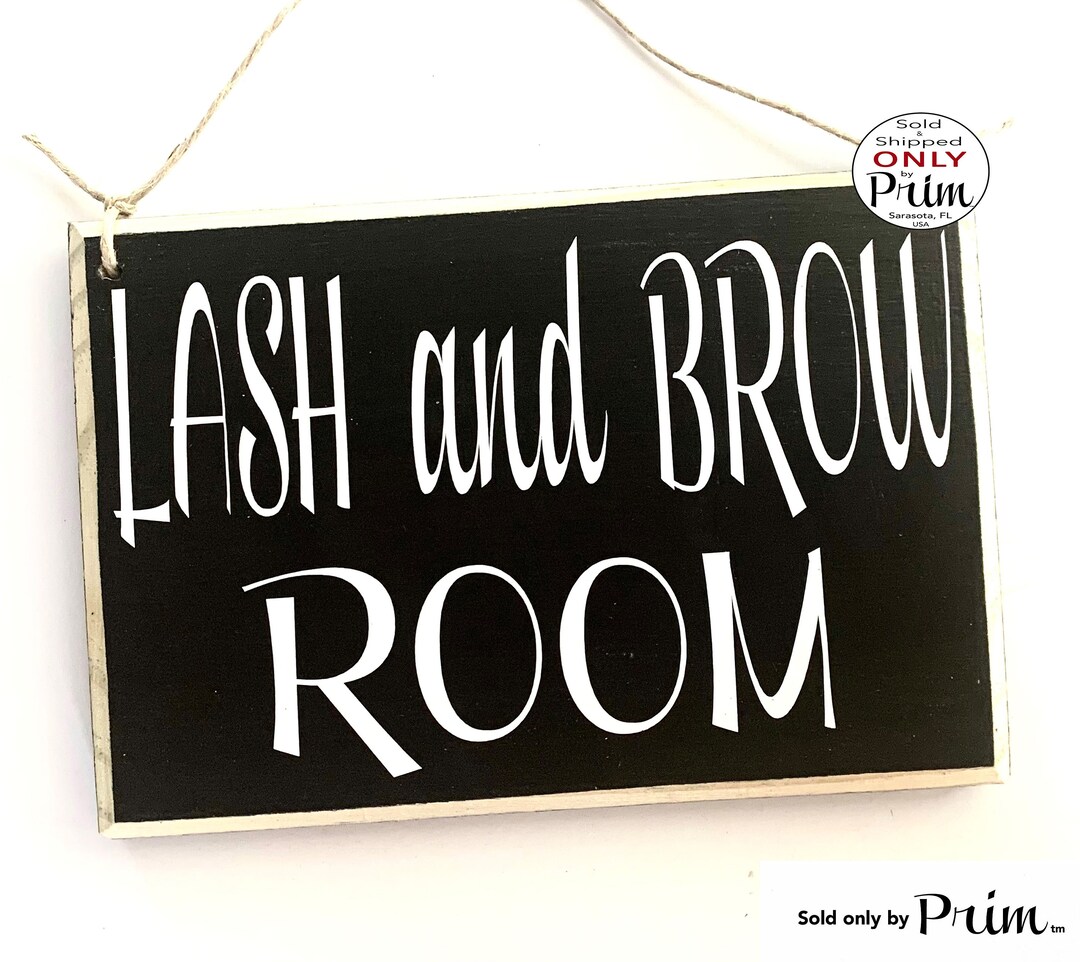 8x6 Lash and Brow Room Custom Wood Sign Eye Lash Extensions Room Office