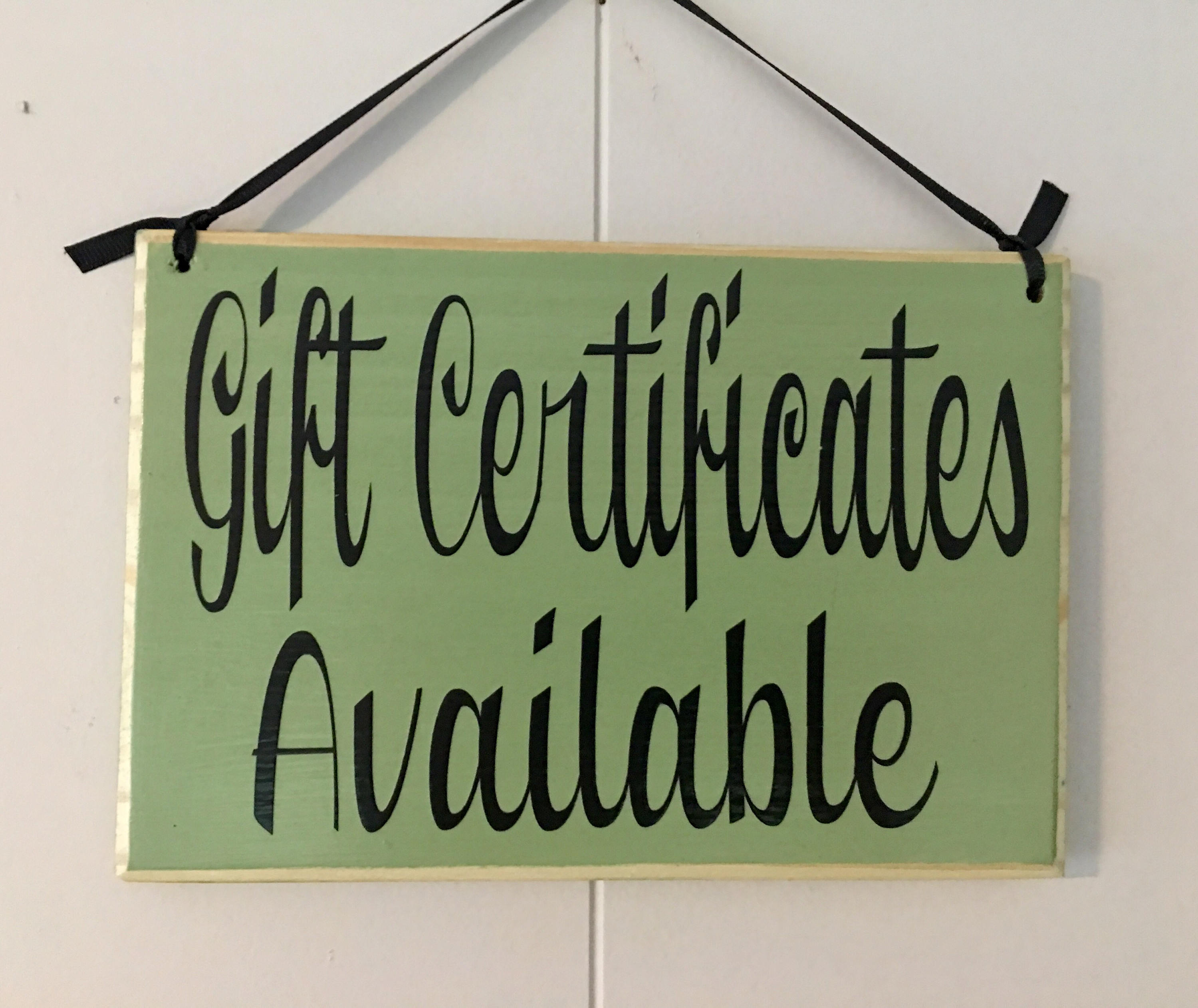 Gift Certificates Available 8x6 Custom Wood Sign Store Shop Etsy