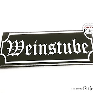 14x6 Weinstube Custom Wood Sign | Wine Bar Biergarten German Hanger Willkommen Oktoberfest Home Deutschland Bavarian Garden Wall Plaque