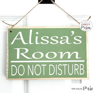 8x6 Personalized Name Do Not Disturb Custom Wood Sign | Kid Children Girls Boys Room Privacy Child Stay Out Go Away Personal Door Plaque