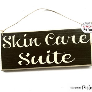 10x4 Skin Care Suite Custom Wood Sign Facial Aesthetics Esthetician Spa Salon Massage Room Service Relaxation Treatment Hanger Door Plaque
