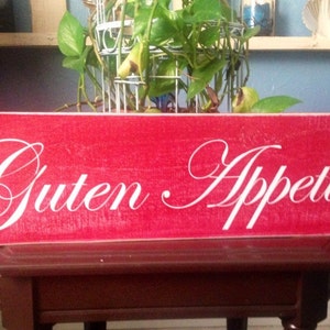 14x6 German Guten Appetit Dining Kitchen Custom Wood Sign Biergarten Oktoberfest