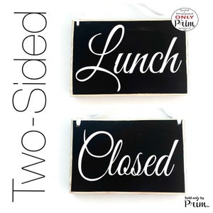 Lunch Closed Two Sided 8x6 Out of Office Sorry We Missed You Custom Wood Sign Lunch Break Do Not Disturb Be Back Shortly Spa Salon Plaque