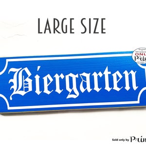 Large BIERGARTEN Custom Wood Sign 24x8 German Oktoberfest Beer Brats Deutschland Guten Appetit Willkommen Bar Pub Wall Decor Plaque