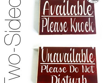 8x6 Available Please Knock Unavailable Please Do Not Disturb Custom Wood Sign | In Session Welcome Come On In Spa Salon Office Door Hanger