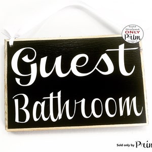 8x6 Guest Bathroom Custom Wood Sign Bathroom Restroom Outhouse Washroom airbnb Bed and Breakdast Inn Hotel Door Plaque
