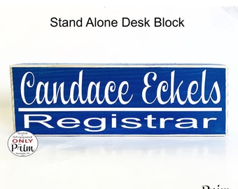 10x4 Schreibtisch Name Block Spa Büro Business Counselor Therapist Krankenschwester Doktor Arzt Namensschild Custom Stand Alone Holzblock