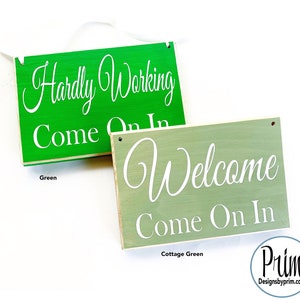10x8 Come on in We're OPEN / Sorry We're CLOSED Custom Wood Sign Office Business Spa Salon Boutique Store Corporate Wall Door Welcome Plaque image 5