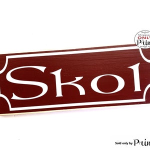 14x6 Vikings Skol Custom Wood Sign Good Health Cheers Danish Norwegian Swedish Cheers Cheers SaluteToast Wall Decor Health Deutsch