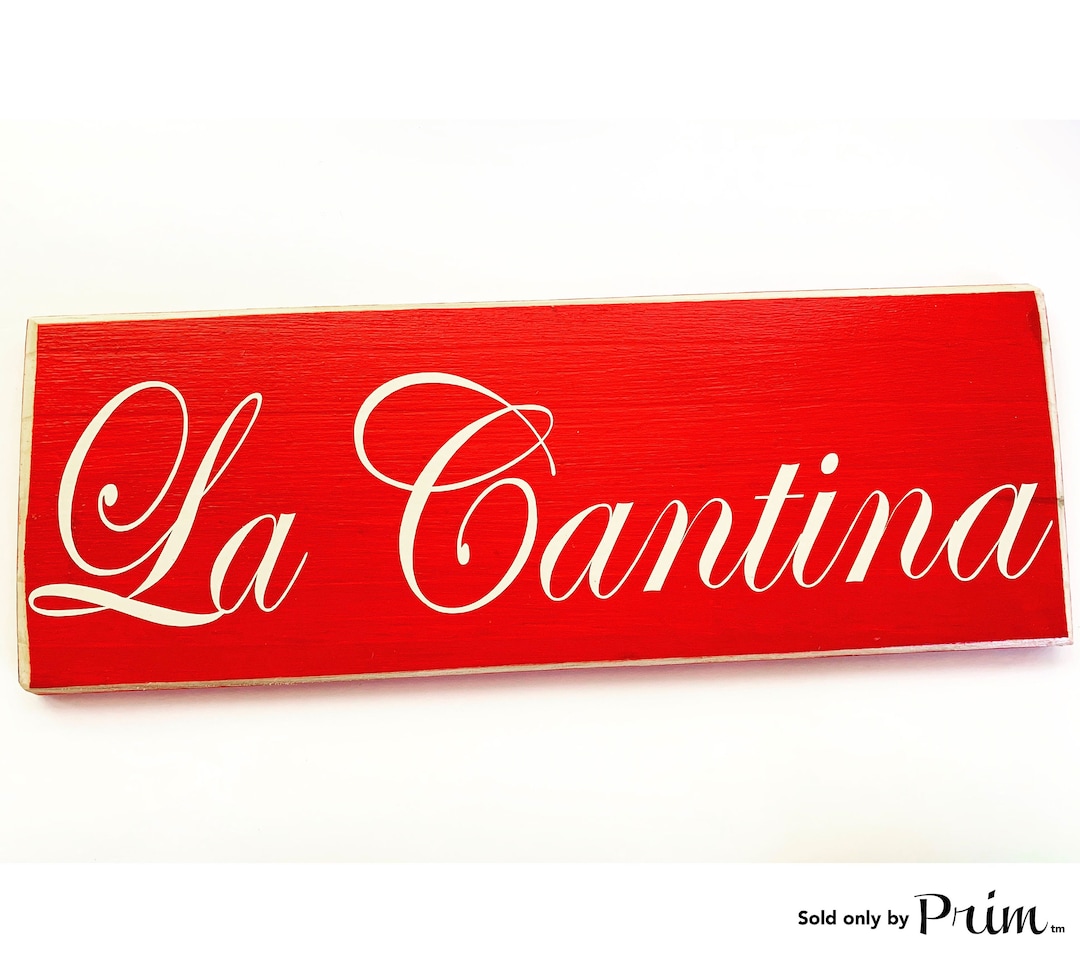 12x4 LA CANTINA Custom Wood Sign Spanish Bar Cellar Bar Pub Restaurant